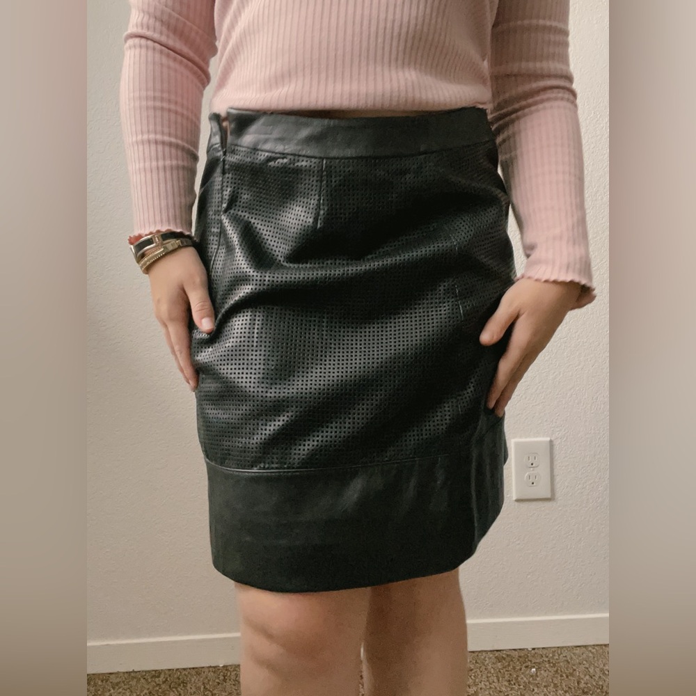 Black Leather Mini Skirt